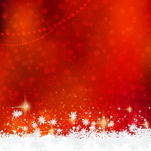 Feliz Navidad Feliz Año Nuevo Fondo Vector Rojo Con Estrellas — Archivo Imágenes Vectoriales