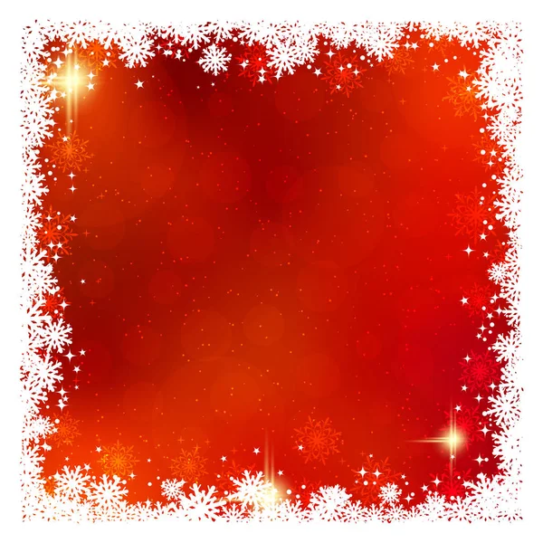 Feliz Natal Feliz Ano Novo Fundo Vetor Vermelho Com Estrelas — Vetor de Stock