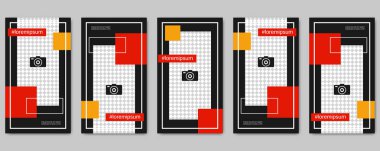 Moda sosyal ağ hikayeler düzenlenebilir vektör kalıp toplama. Sosyal medya için Web uygulama arka plan