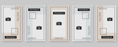 Moda sosyal ağ hikayeler düzenlenebilir vektör kalıp toplama. Sosyal medya için Web uygulama arka plan