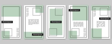 Moda sosyal ağ hikayeler düzenlenebilir vektör kalıp toplama. Sosyal medya için Web uygulama arka plan