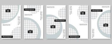 Moda sosyal ağ hikayeler düzenlenebilir vektör kalıp toplama. Sosyal medya için Web uygulama arka plan