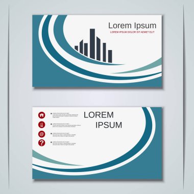 İş kartvizit vektör tasarım şablonu