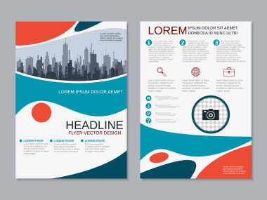 Modern profesyonel iki taraflı el ilanı vektör tasarım şablonu