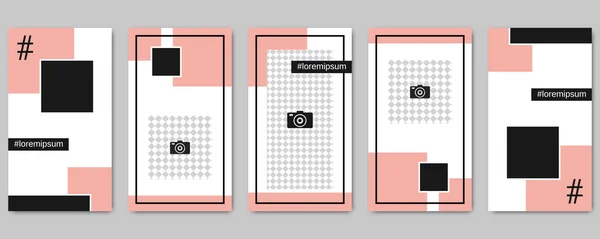 Trendy Social Network Stories Editierbare Vektor Vorlagen Sammlung Web Anwendung — Stockvektor