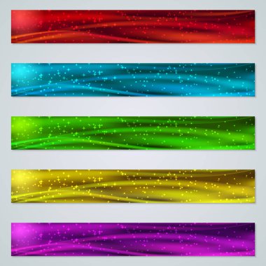 Soyut renkli bulanık web afiş vektör kalıp toplama