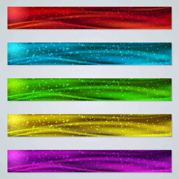 Абстрактные Разноцветные Размытые Векторные Баннеры — стоковый вектор