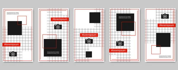 Модні Історії Соціальних Мереж Які Можна Редагувати Колекція Векторних Шаблонів — стоковий вектор