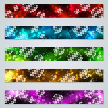 Soyut renkli bulanık web afiş vektör kalıp toplama