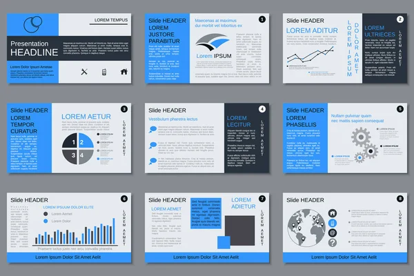 Presentación Profesional Negocios Presentación Diapositivas Plantilla Diseño Vectores — Archivo Imágenes Vectoriales