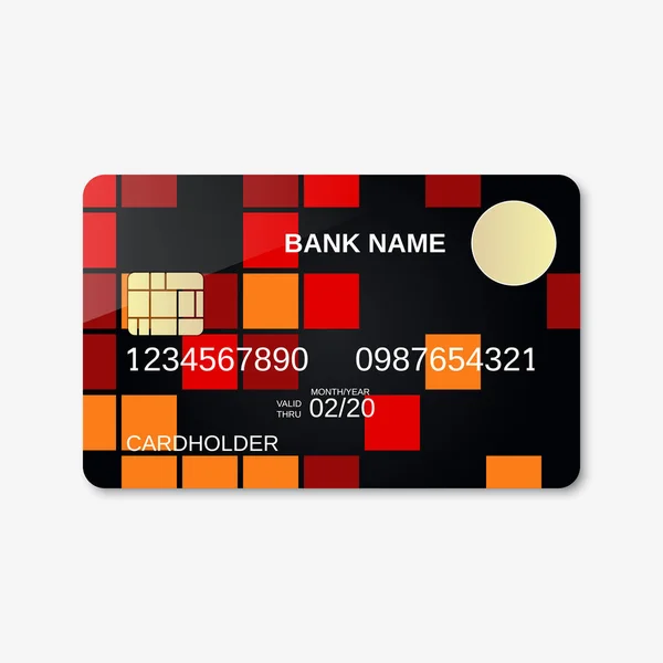Bankkarte, Kreditkarte, Design-Vorlage für Rabattkarten — Stockvektor