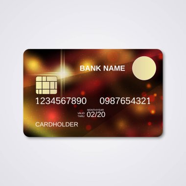 Banka kartı, kredi kartı, indirim kartı tasarım şablonu