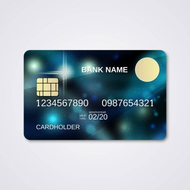 Banka kartı, kredi kartı, indirim kartı tasarım şablonu