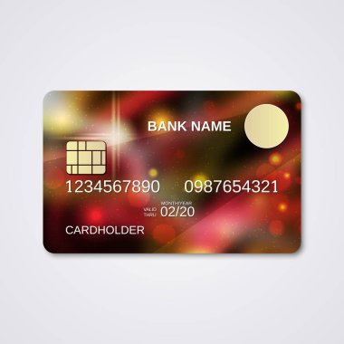 Banka kartı, kredi kartı, indirim kartı tasarım şablonu