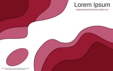 Renkli vektör arka plan soyut tarzı 3d kağıt kesme