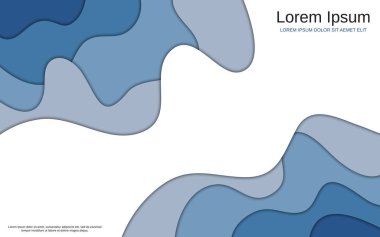 Renkli vektör arka plan soyut tarzı 3d kağıt kesme