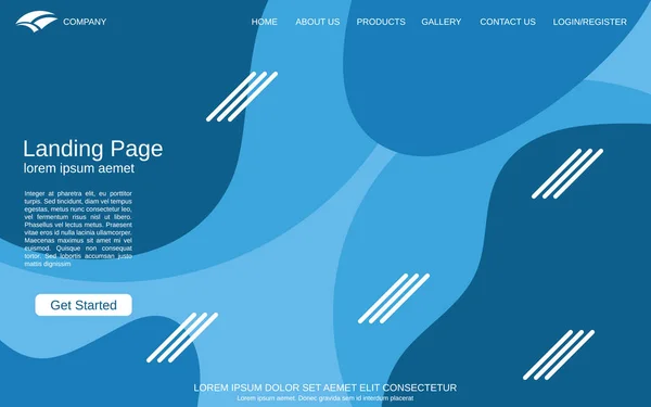 Website Zielseite Vektor Vorlage Abstrakter Geometrischer Hintergrund Für Webseite Und — Stockvektor