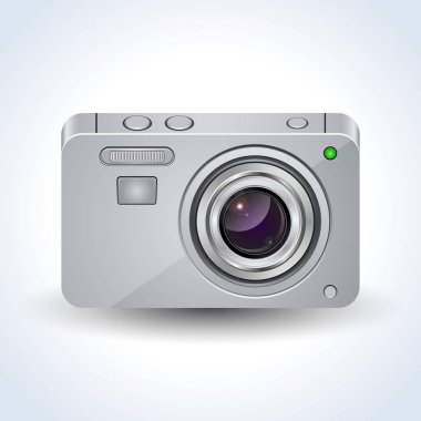 Gerçekçi dijital fotoğraf kamera vektör çizim