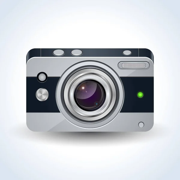 Realistische Digitale Foto Camera Vectorillustratie — Stockvector