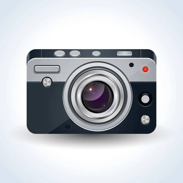 Realistische Digitale Foto Camera Vectorillustratie — Stockvector