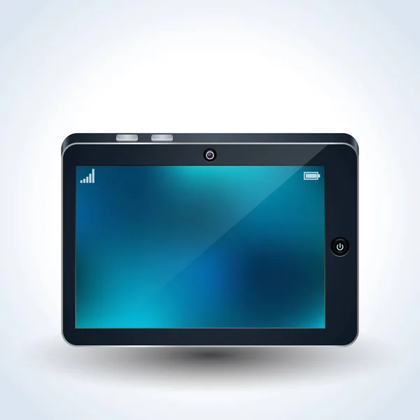 Tablet Bilgisayar Akıllı Telefon Palmtop Gadget Gerçekçi Vektör Simgesi — Stok Vektör
