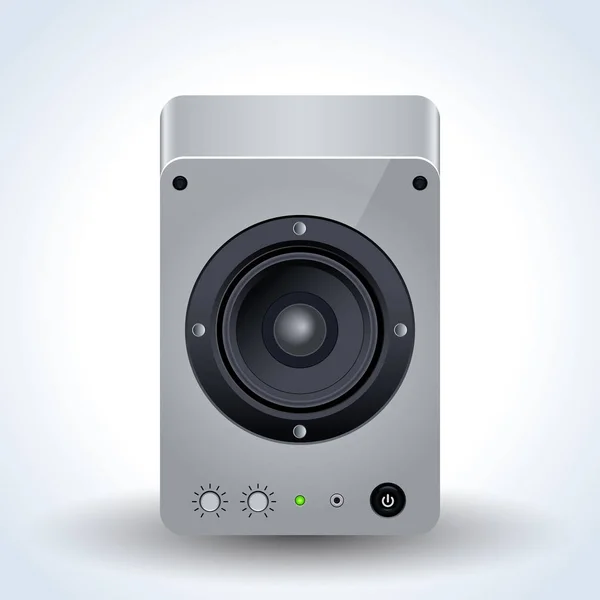 Loudspeaker Realistic Vector Icon — Stock Vector