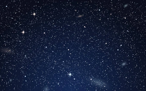 Night Sky Vector Background Stars Nebula Galaxies — Stock Vector