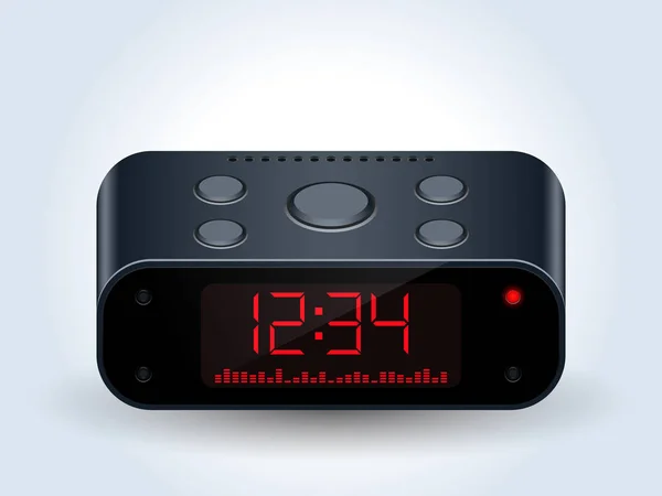 Reloj Digital Icono Vector Realista — Vector de stock