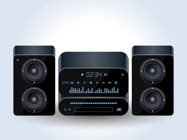 Home Audio System Realistische Vektor Illustration — Stockvektor