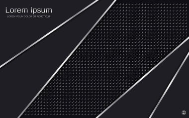 Soyut katmanlı koyu metalik vektör arka plan. Web sayfası ve sunum için tasarım