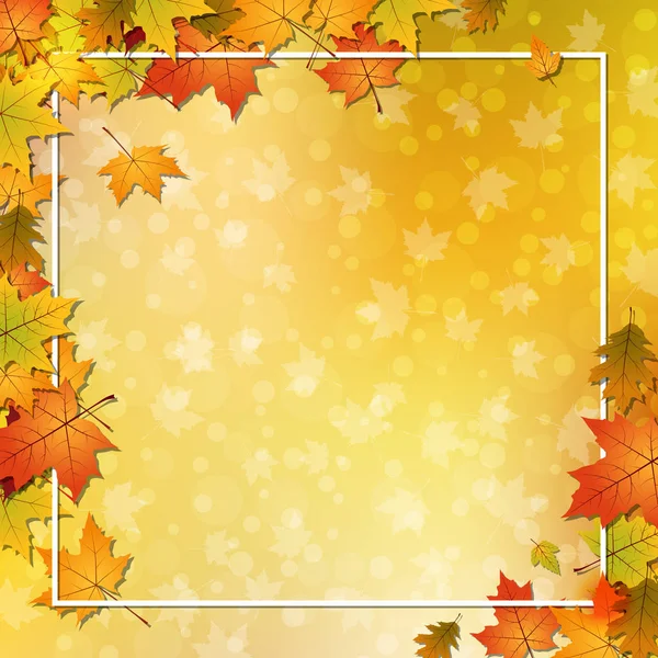 Autumn Style Blurred Vector Background Colorful Leaves Light Effects — Stock Vector