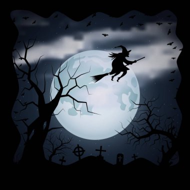 Halloween korkunç gece vektör arka plan