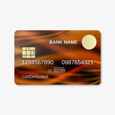 Banka kartı tasarım şablonu. Soyut biçim bulanık arkaplan