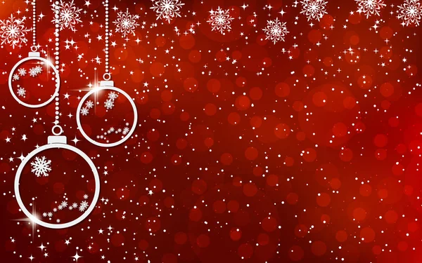 クリスマスと新年エレガントなぼやけたベクトルの背景と星 雪の結晶と冬の装飾 — ストックベクタ