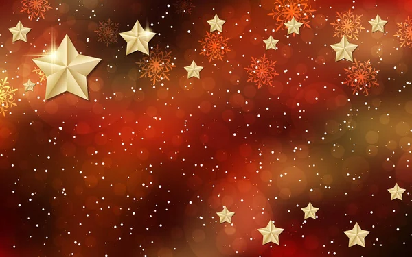 Weihnachten Und Neujahr Elegant Verschwommenen Vektorhintergrund Mit Sternen Schneeflocken Und — Stockvektor