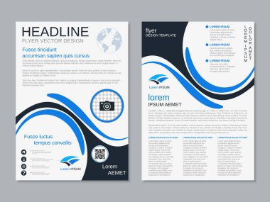 Modern profesyonel iş el ilanı, kitapçık, broşür kapağı, yıllık rapor vektör tasarım şablonu. A4 biçimi