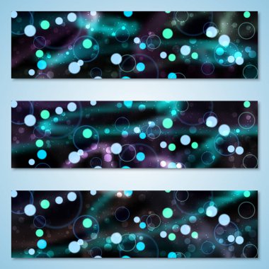 Noel ve yeni yıl yatay vektör afiş koleksiyonu