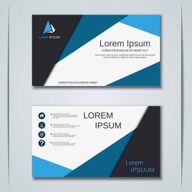 Modern geometrik stil kartvizit, etiket, etiket, rozet vektör tasarım şablonu