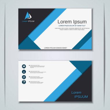 Modern geometrik stil kartvizit, etiket, etiket, rozet vektör tasarım şablonu