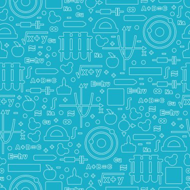 Eğitim ince çizgi sanat biçimi kusursuz vektör deseni