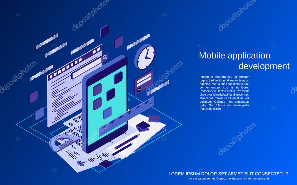 Mobile Application Development Program 394888540 - WDRFree Vector illustration of Mobile Application Development Program 394888540