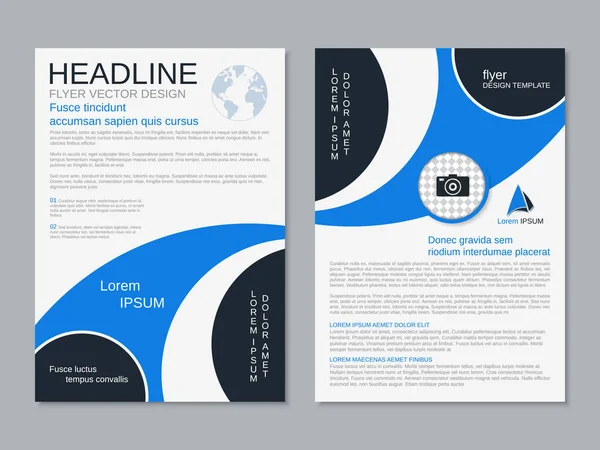Moderner Business Zweiseitiger Flyer Broschüre Broschüre Cover Vektor Design Vorlage — Stockvektor