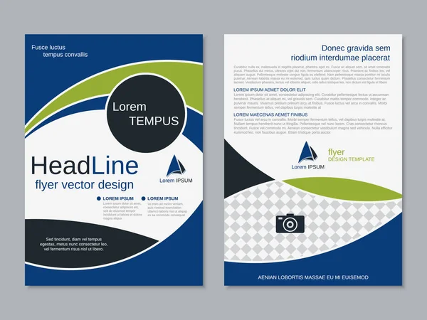 Moderner Business Zweiseitiger Flyer Broschüre Broschüre Cover Vektor Design Vorlage Stockillustration