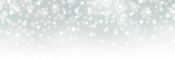 Navidad Año Nuevo Borroso Vector Fondo Con Estrellas Copos Nieve — Vector de stock