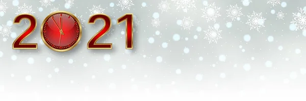 Plantilla Banner Vectorial Navidad Año Nuevo 2021 — Archivo Imágenes Vectoriales