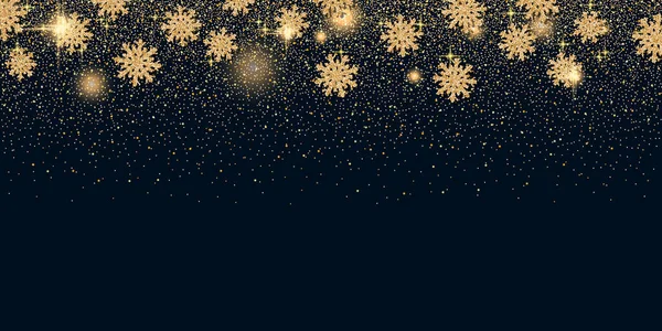 Vánoce Nový Rok Vektorové Pozadí Hvězdami Sněhové Vločky — Stockový vektor