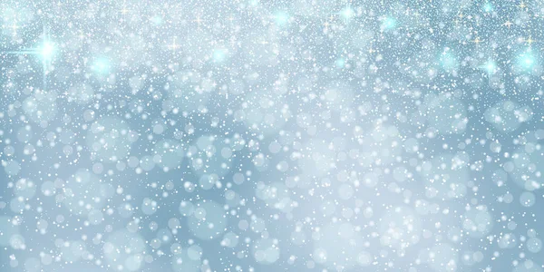 Noël Nouvel Fond Vectoriel Avec Des Étoiles Des Flocons Neige — Image vectorielle