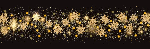 Vánoční Novoroční Vektorový Banner Šablony Černé Vektorové Pozadí Hvězdami Efektem — Stockový vektor