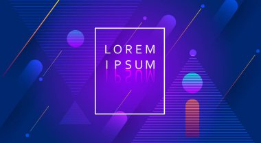 Soyut asgari gradyan şekiller ve geometrik desen bileşimi. Renkli bir arkaplan. Şablon, poster, duvar kağıdı, broşür ve afiş için vektör soyut modern grafik tasarımı