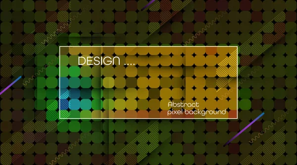Vector abstracte pixel of geometrische patroon achtergrond. Illustratie van vierkantjes met kleur blauw wazig gradient achtergrond. — Stockvector